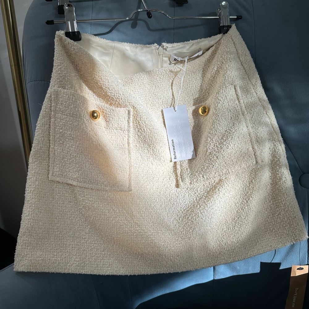 Reformation Aurelia Mini Tweed Skirt NWT